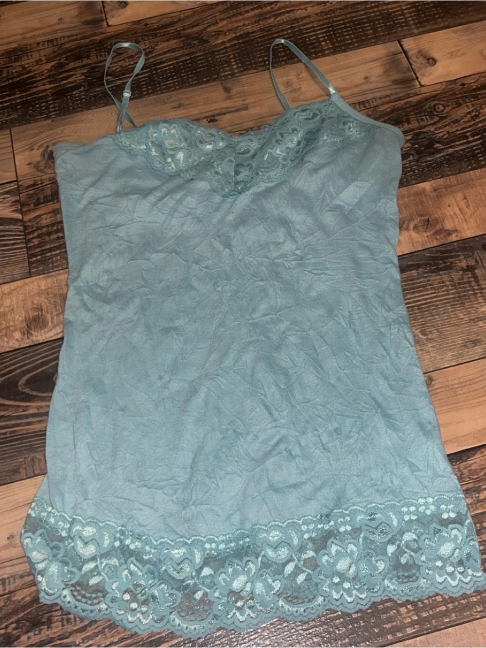 Maurices Sky Blue Lace Trim Camisole